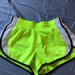 NEON NIKE RUNNING SHORTS